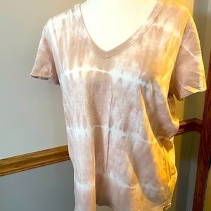 Like New Pink And White Tie Dye Women's T-Shirt